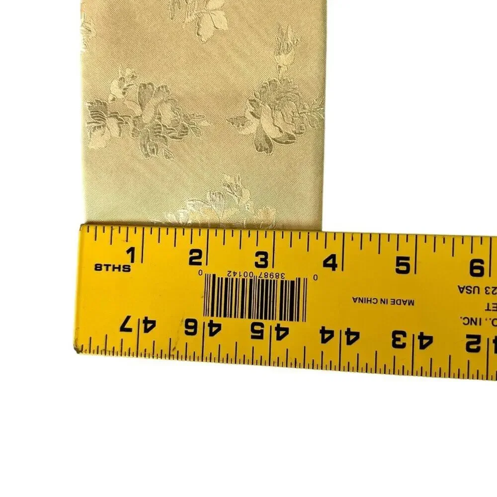 Ermenegildo Zegna Silk Tie Men’s Designer Gold Floral Pattern